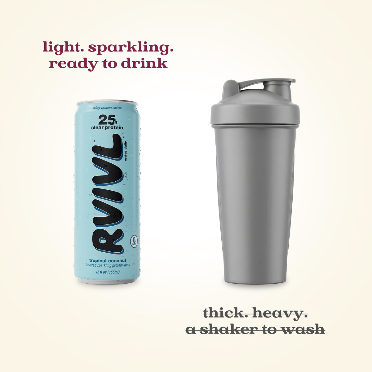 RVIVL sparkling protein drink