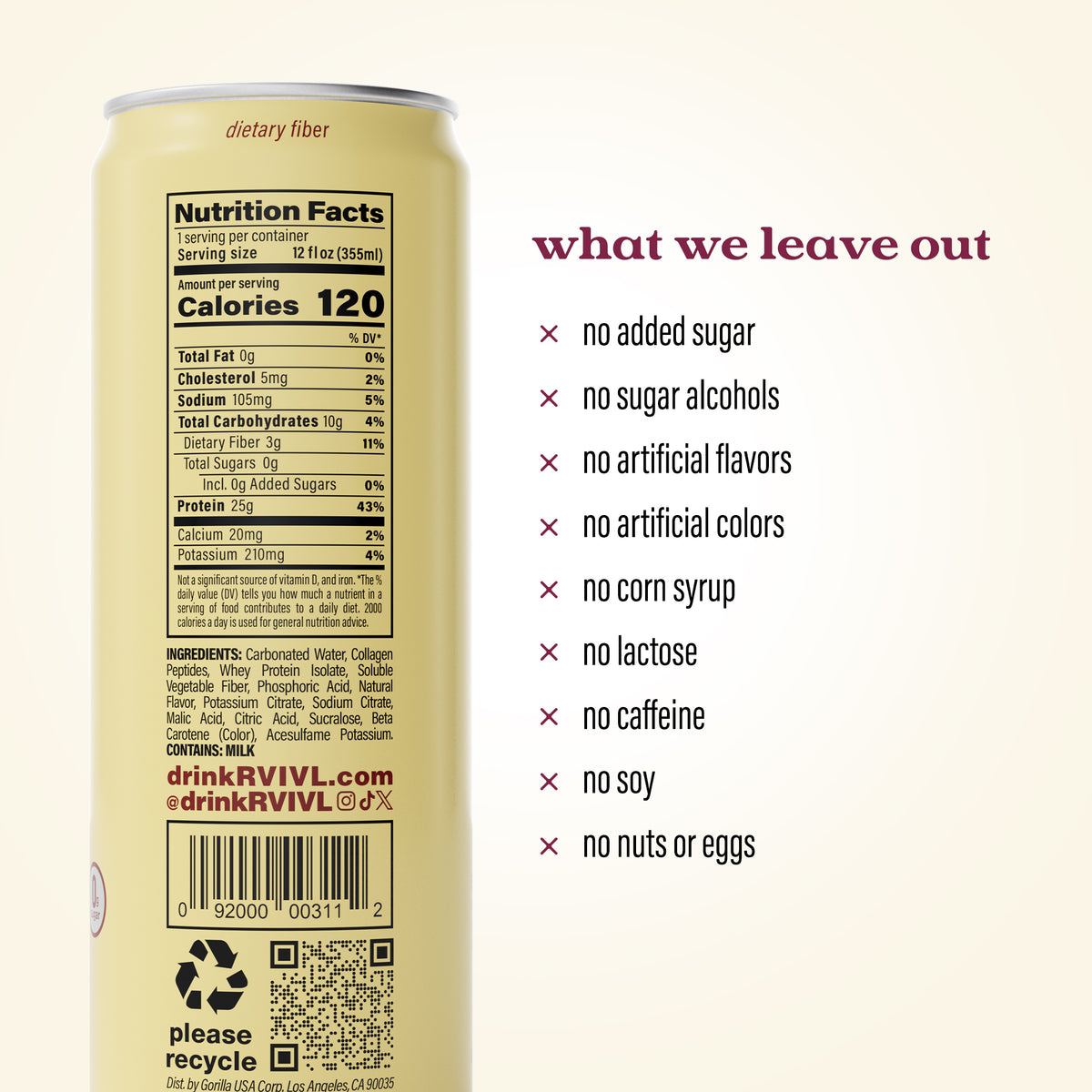 RVIVL sparkling protein drink